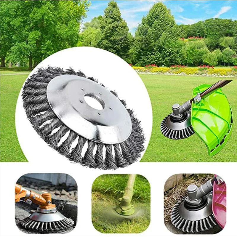 Steel Wire Wheel Garden Weed Brush